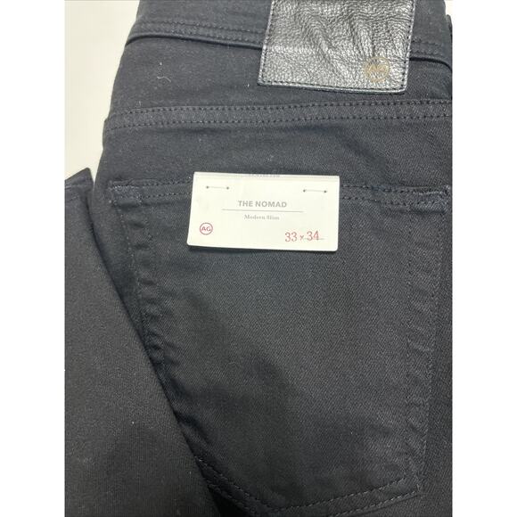 AG Adriano Goldschmied Jeans Mens 33x34 The Nomad Modern Slim Black Denim NWT - Picture 6 of 11